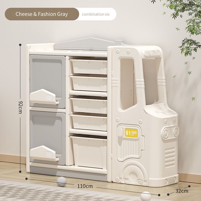 

Baru Rak Mainan Bus Storage Cabinet + Drawing Board Ctts - 489
