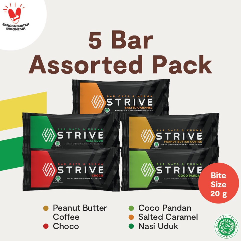 

Diskon STRIVE Energy Bar Bite Size Mix Semua Rasa 2 gr x 5 pcs