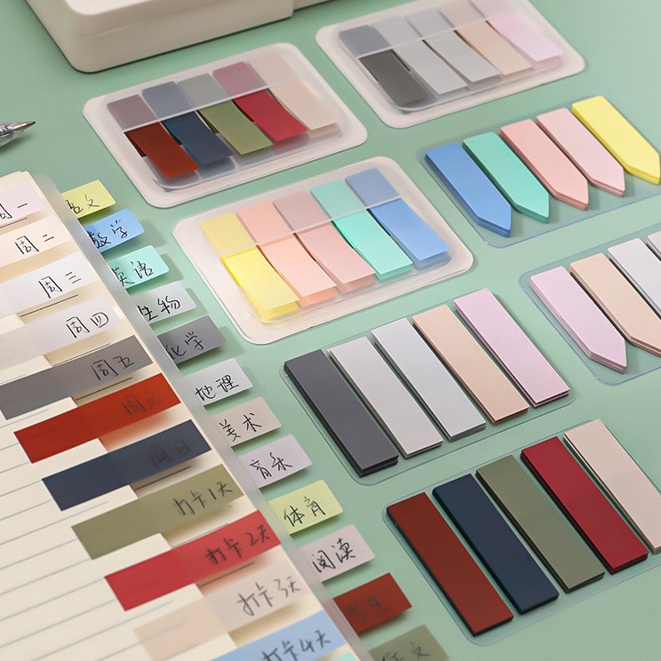 

RETRO MORANDI PET TRANSLUCENT INDEX LABEL STICK MARKER