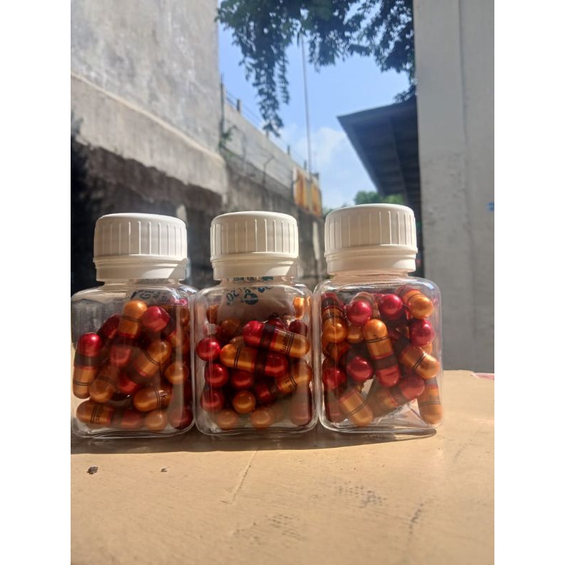 kapsul herbal alami/obat pelangsing pria dan wanita/pembakaran lemak diet detoks double ring 2 asli 