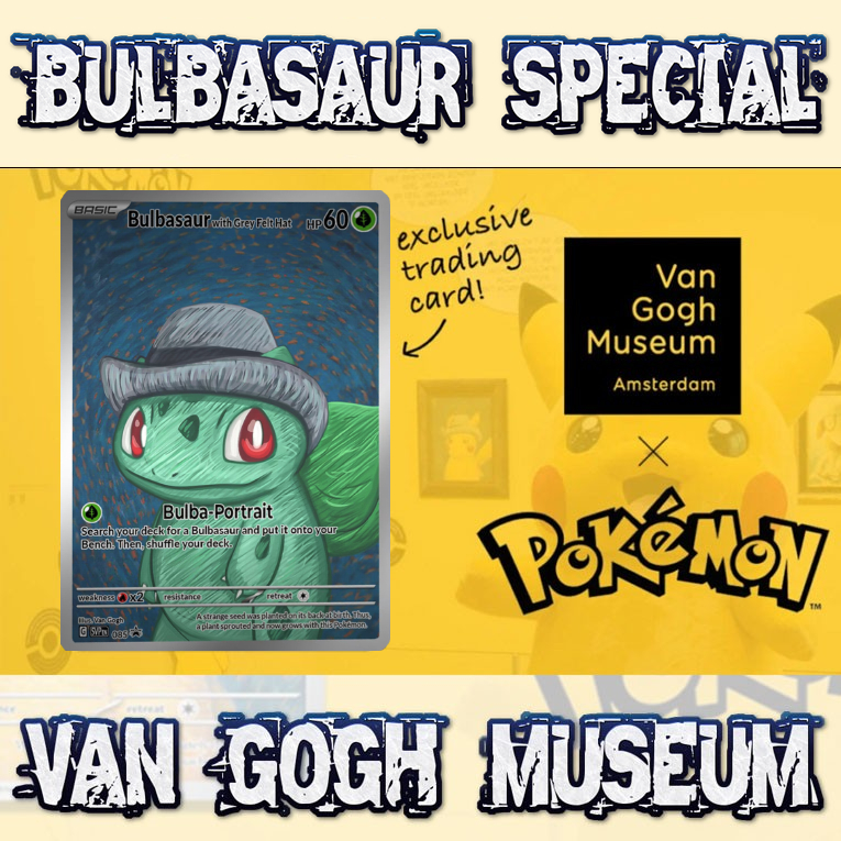 KARTU POKEMON TCG HOLOGRAM SPECIAL BULBASAUR VAN GOGH MUSEUM