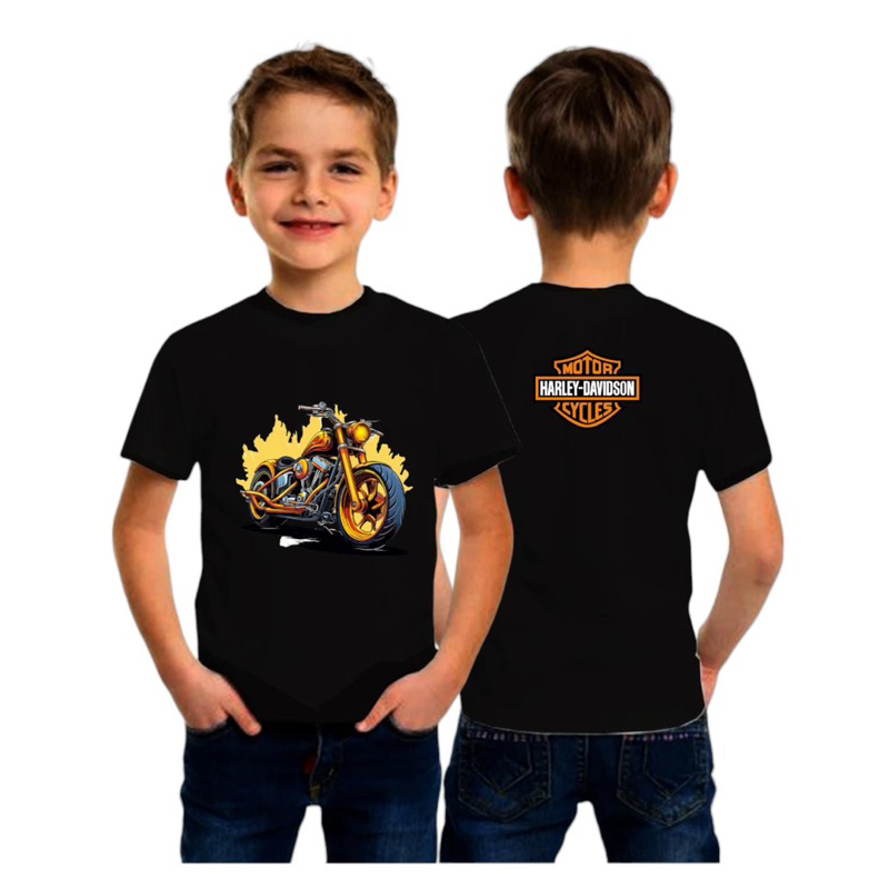 baju anak laki laki motif motor hurley