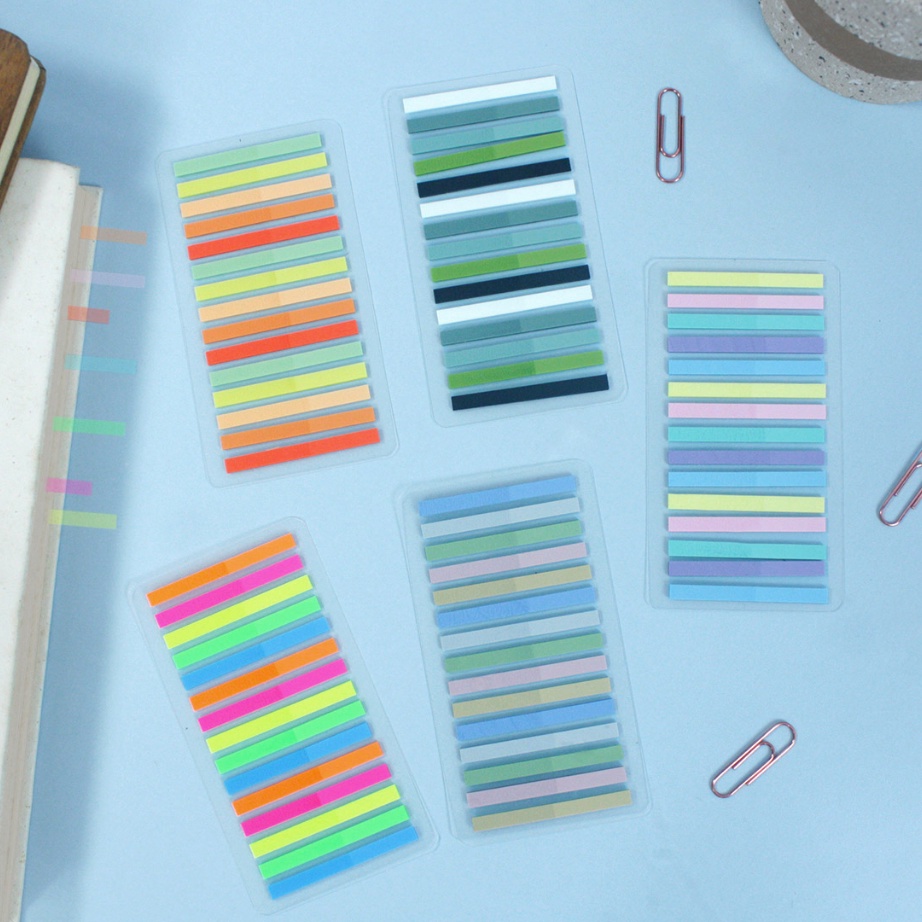 

Ready Stock Panmomo Sticky Text Highlighter Strips Label WarnaCatatan TempelPenanda Kalimat