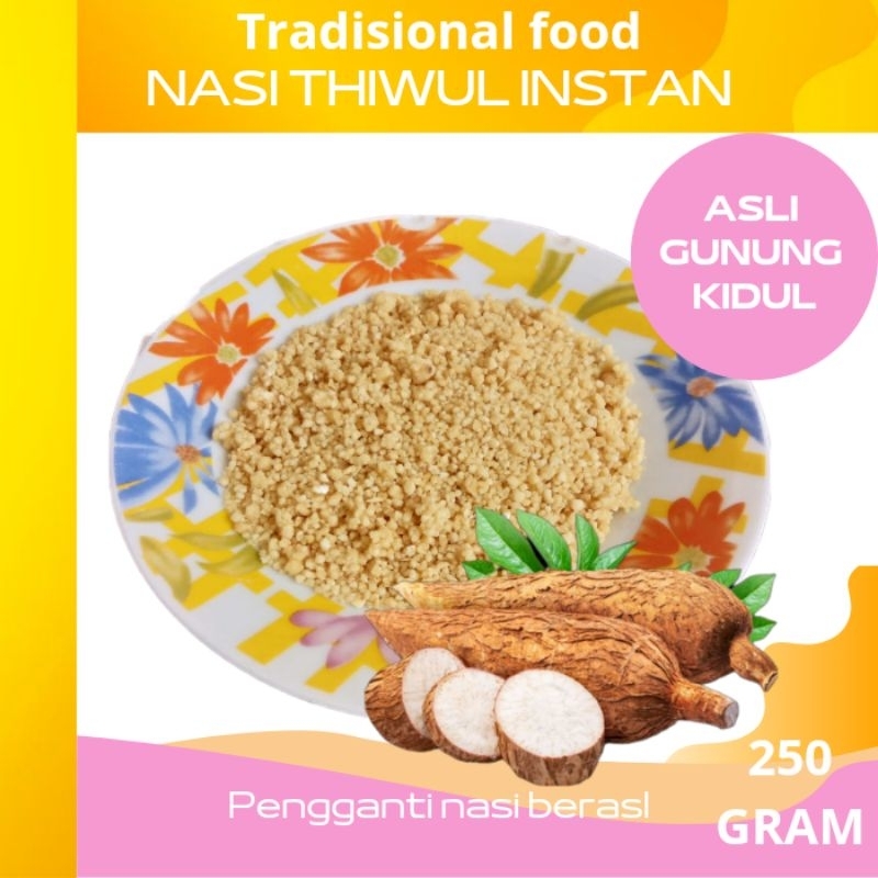 

TIWUL INSTAN/NASI TIWUL INSTAN ASLI GUNUNG KIDUL/250GRAM