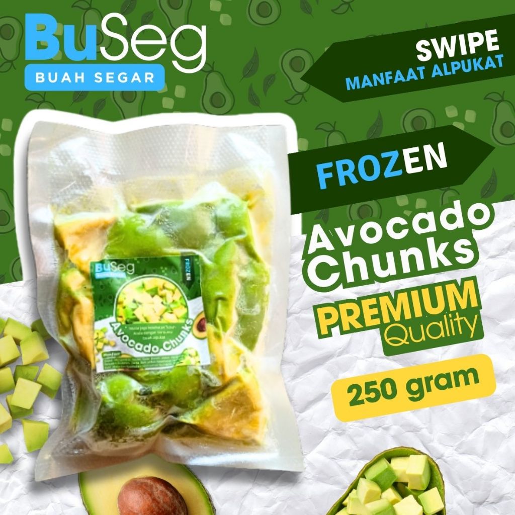 

Daging Buah Alpukat Super Mentega Frozen GRADE A 250 gr Avocado Beku Tanpa Biji Kulit PREMIUM