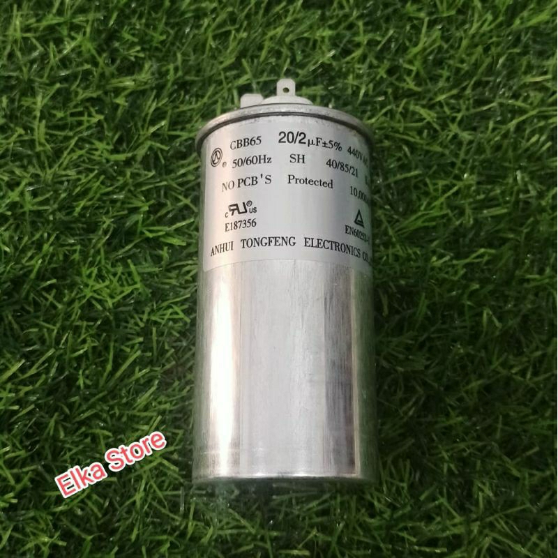 Kapasitor Capacitor 20 uF + 2 uF Outdoor AC Panasonic Original