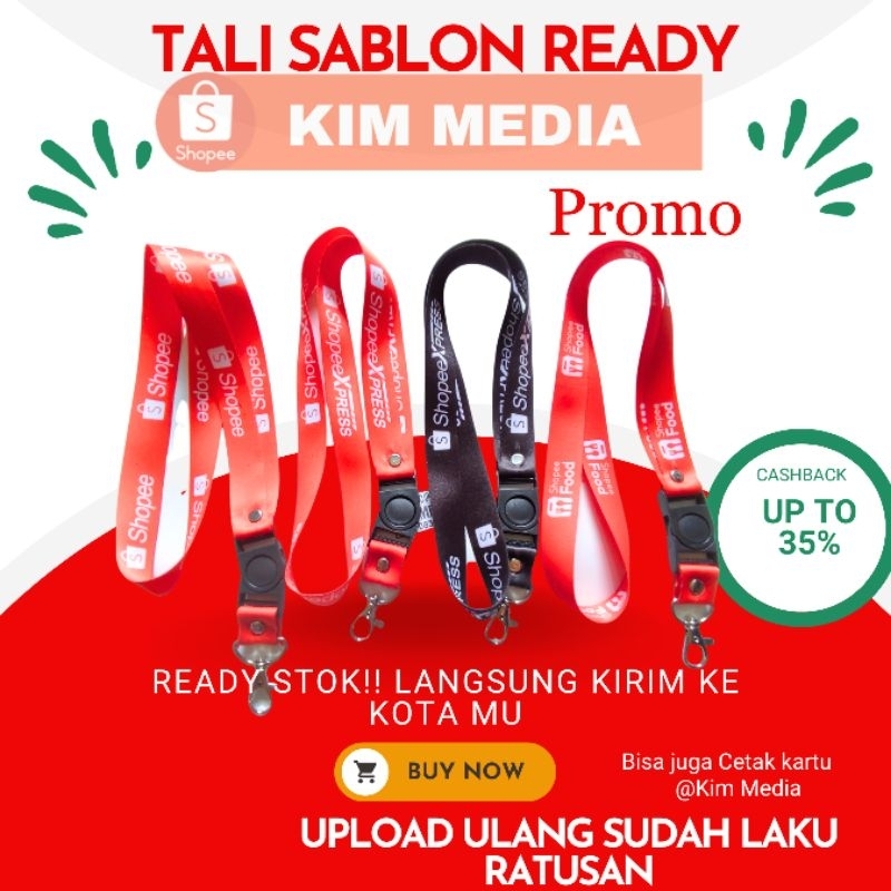 

Lanyard idcard S. H. 0.P.3.X Tali id card Expres Printing READY STOK ECER