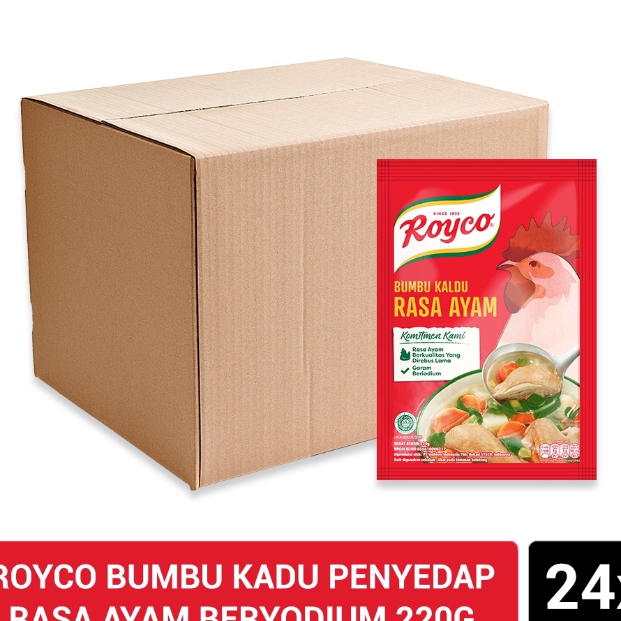 

Diskon Royco Bumbu Kadu Penyedap Rasa Ayam Beryodium 22g Isi 24