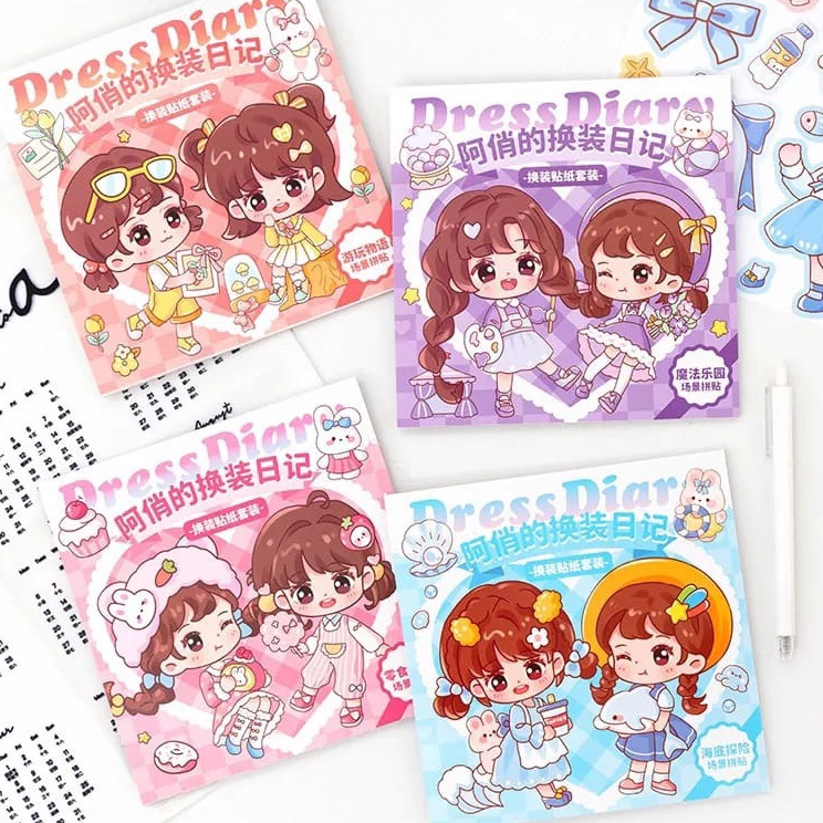 

Stock Banyak Buku Stiker DIY CLOTHES Fashion Baju Sticker Kostum Edukasi Kreasi Anak