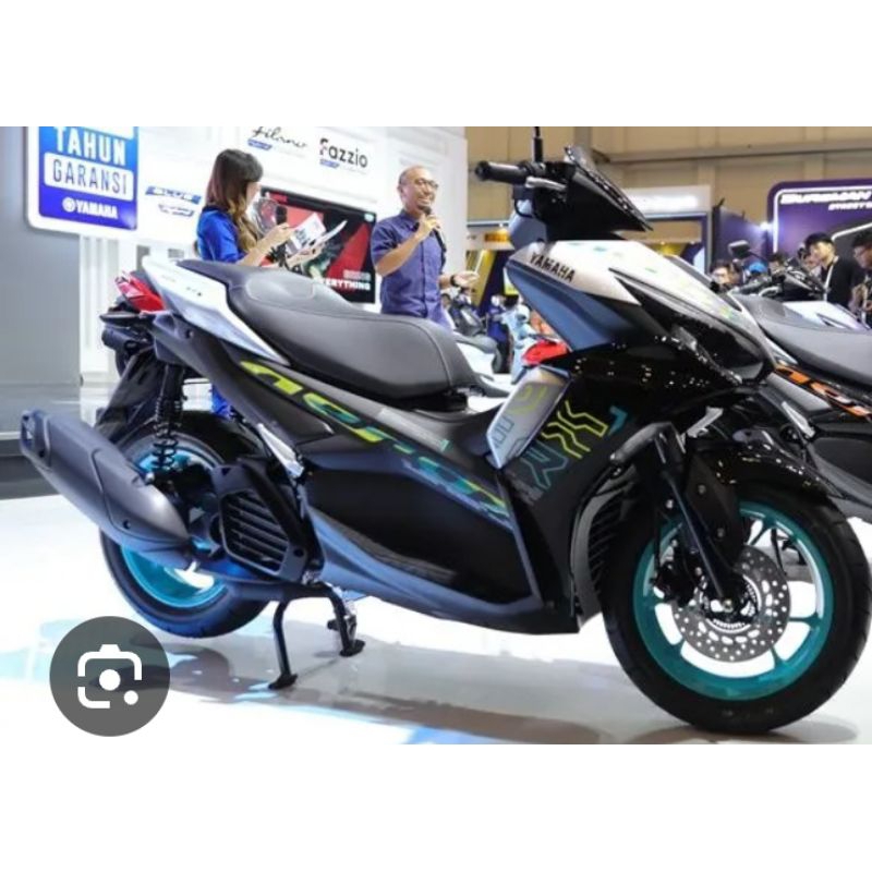 striping stiker Les body Yamaha aerox 155 hitam bahan original