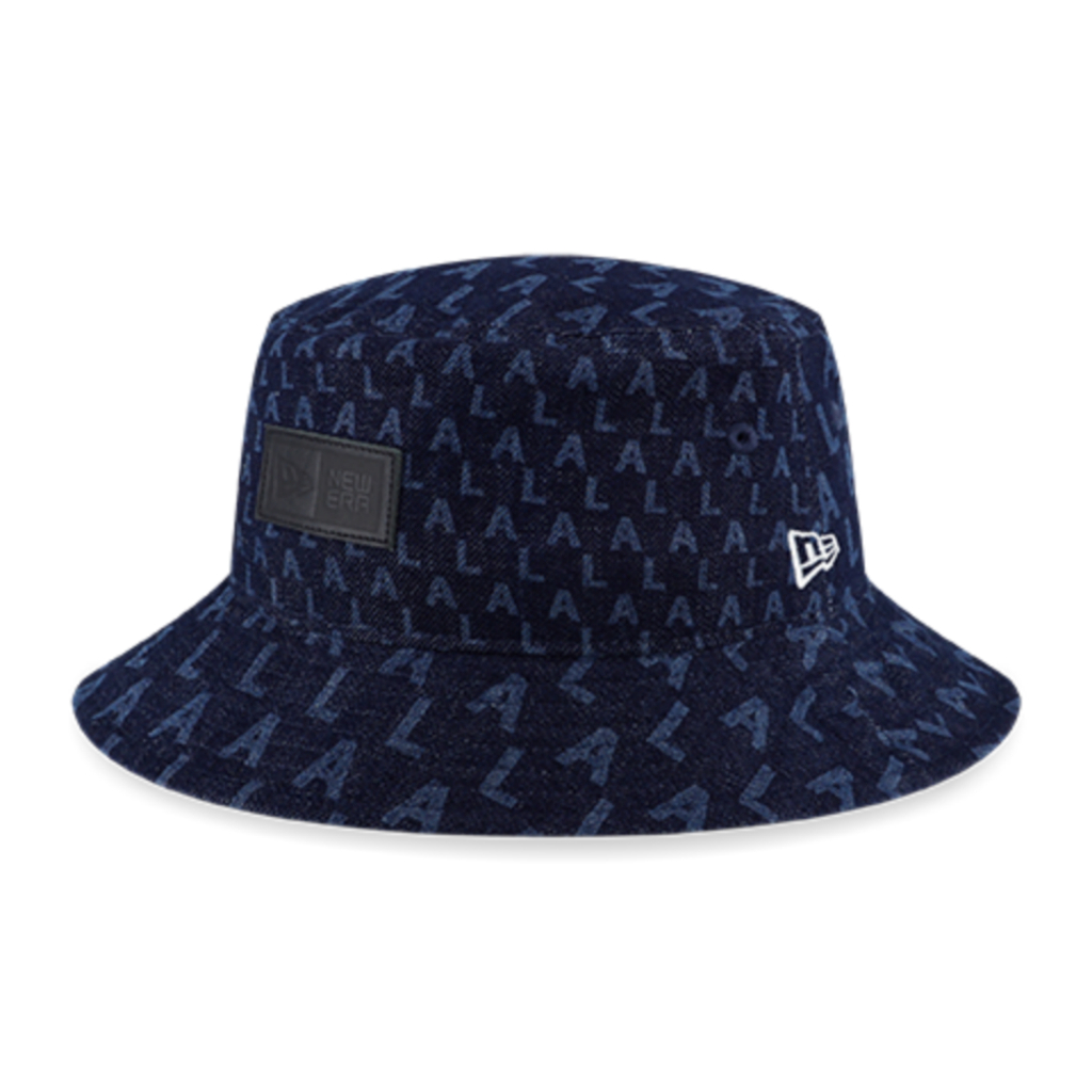 Bucket Hat New Era Cap Navy Denim Monogram Original