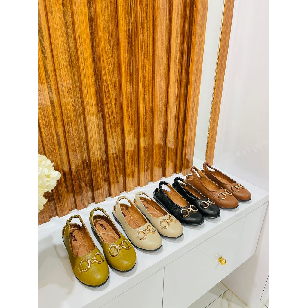 TUTONG KULIT WANITA MODEL KACAMATA BALET KARET BELAKANG - TOKO SYAGITA KULIT ASLI GARUT