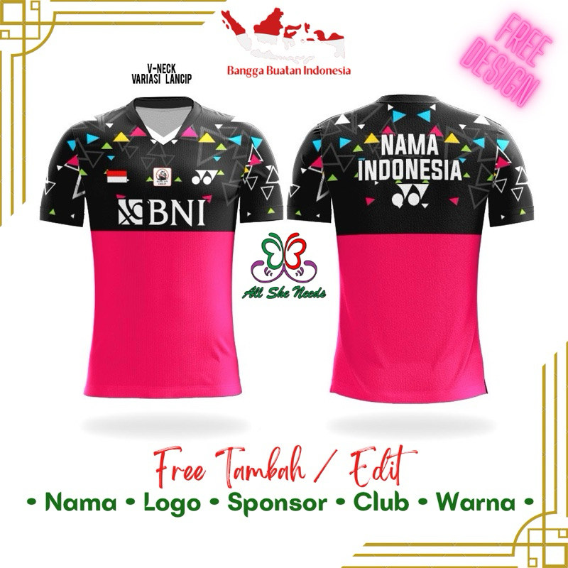 Jersey Baju Kaos Bulutangkis Badminton Dryfit Premium Printing Custom Jumbo Big Size | YONEX NEW