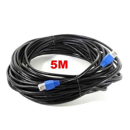 Kabel Lan 5 Meter Hitam FTP Cat5E Siap Pakai