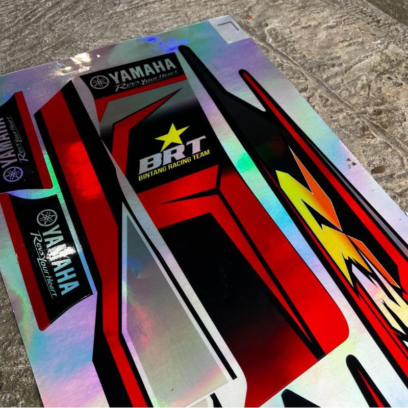 STRIPING VARIASI FIZR CUSTOM ROAD RACE MERAH HOLOGRAM