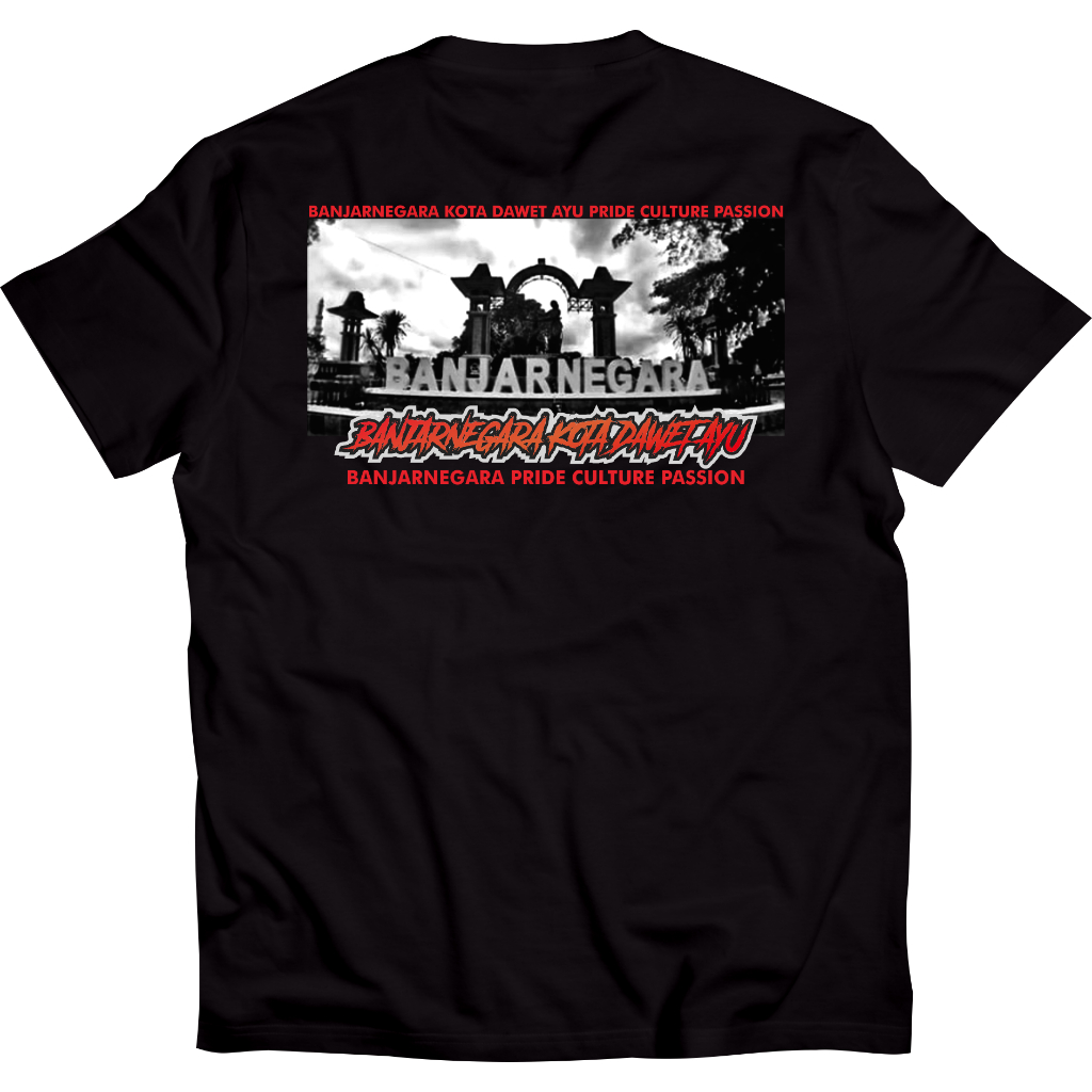 Kaos oleh oleh Khas Ikon Kota Banjarnegara T-shirt Banjarnegara Kota Dawet Ayu Bahan Katun