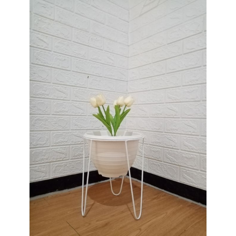 standing pot bunga minimalis rak pot tanaman hias besi standing pot unik besar