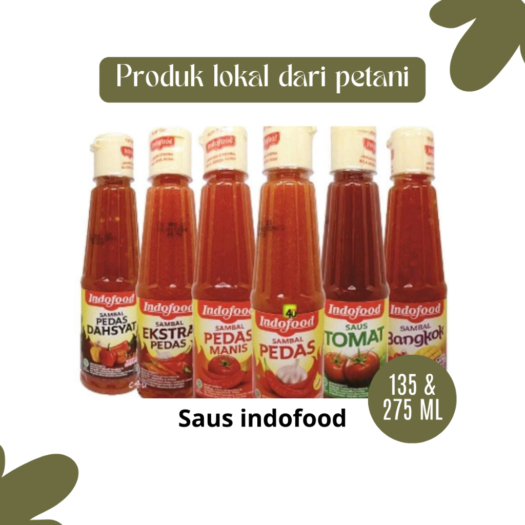 

☁︎PRODUK PETANI☁︎ Saus Indofood Semua Jenis Varian dan Ukuran - Pedas, Ekstra Pedas, Tomat, Bangkok, Pedas Manis, Pedas Dahsyat - Murah