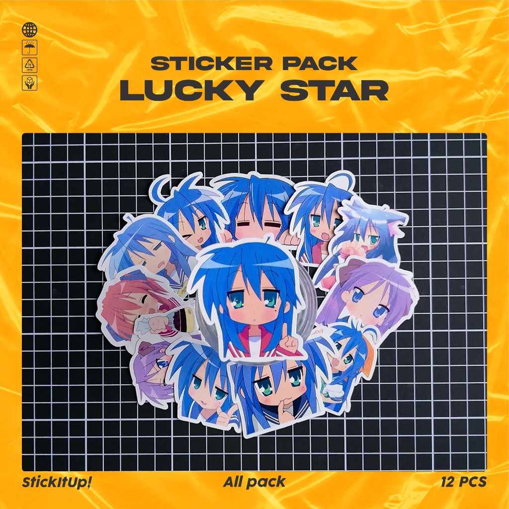 

COD✨ StickItUp Stiker Pack Anime Lucky Star Lucu Colorfull Keren Untuk Koper Laptop Skateboard