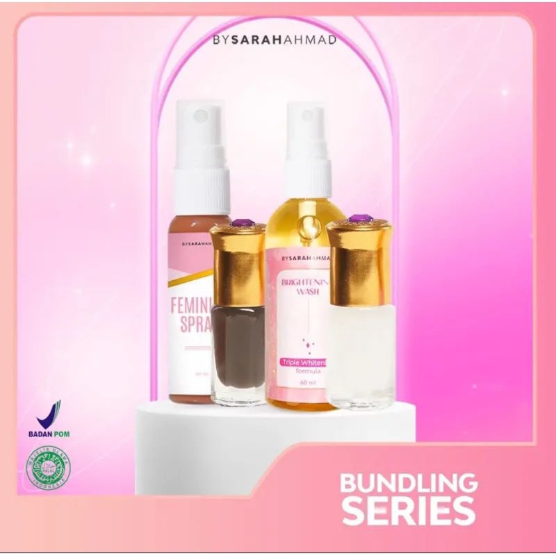 BUNDLING SERIES By Sarah Ahmad ( Miss V Intimate Spray, Intimate Brightening Wash, 2pcs MISK ) MISK 