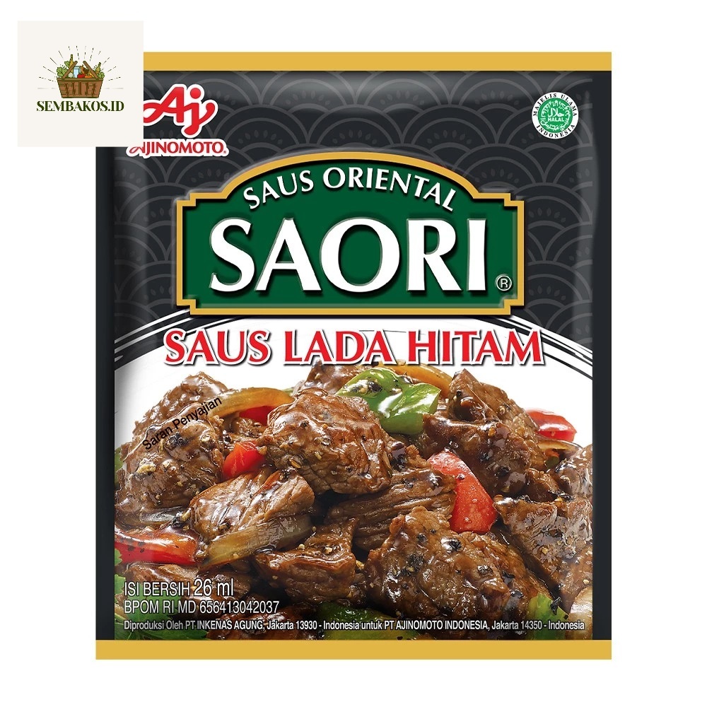 

SAORI Saus Lada Hitam sachet 26ml Ajinomoto