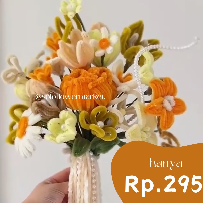 TERMURAH Kawat Bulu Mercy Warna Pastel Pipe Cleaner Warna Soft Pink Muda Size Kawat 30Cm