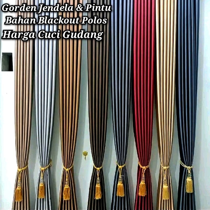 Gorden Hordeng Blackout Polos Minimalis Mewah Murah  dan Elegan