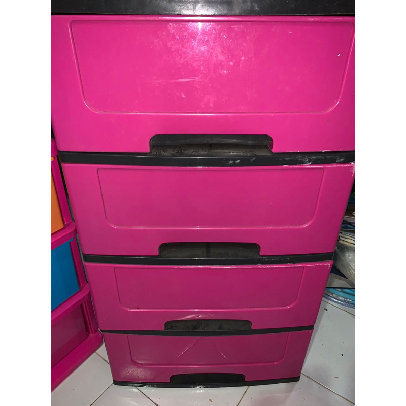 lemari plastik ercell susun 4 laci