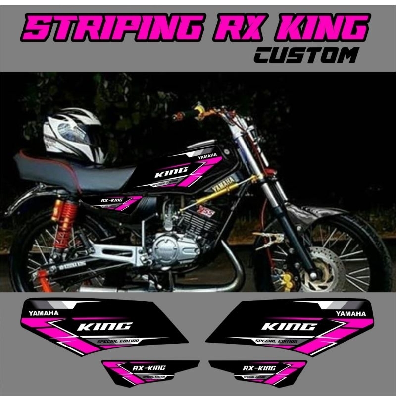 STRIPING STICKER LIS YAMAHA RX-KING WARNA PINK