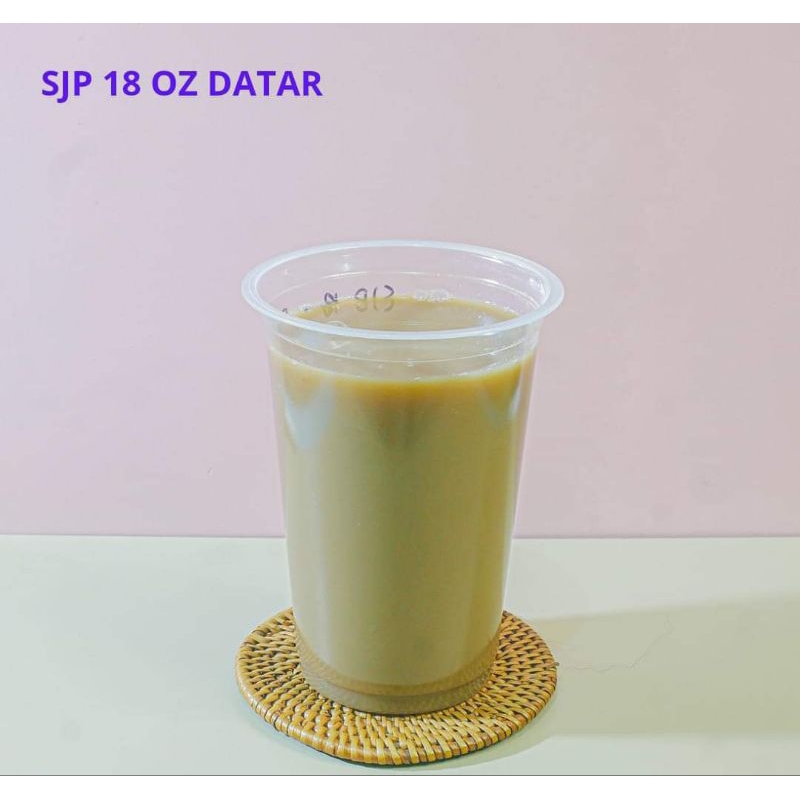 Gelas Plastik Datar STARINDO 18oz  (8gr) qtty @50 pcs