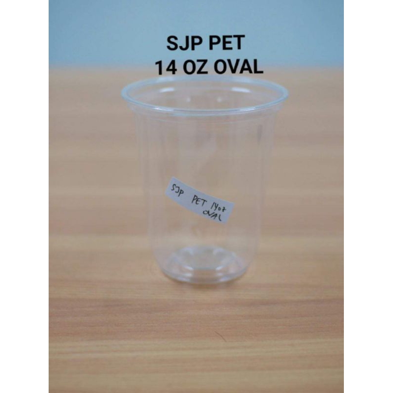 Gelas Plastik Oval STARINDO PET 14oz qtty @50 pcs