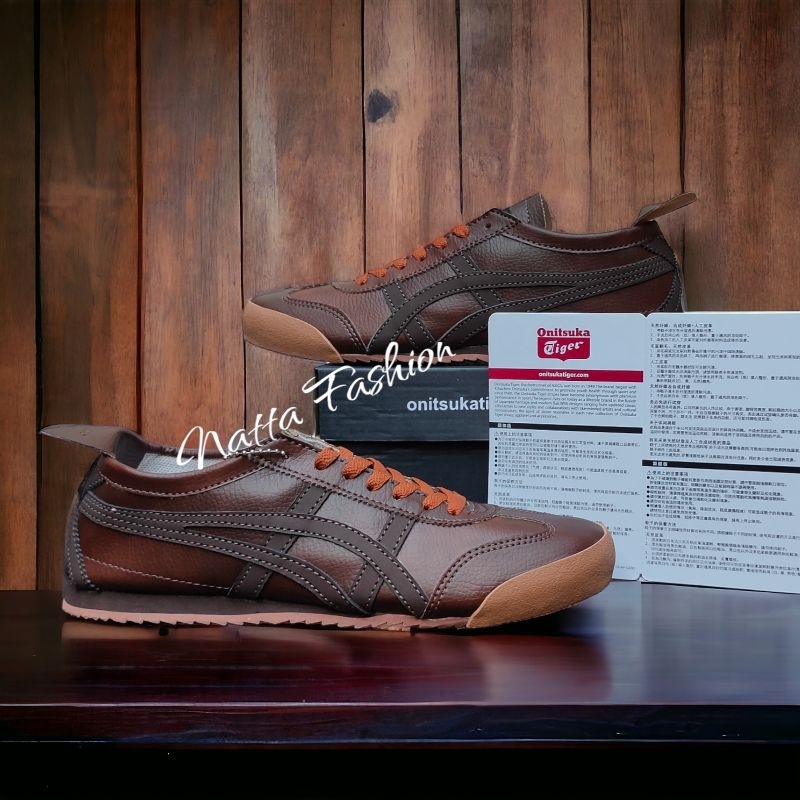 Sneakers Pria Japanese Leather Limited Edition Dark Brown