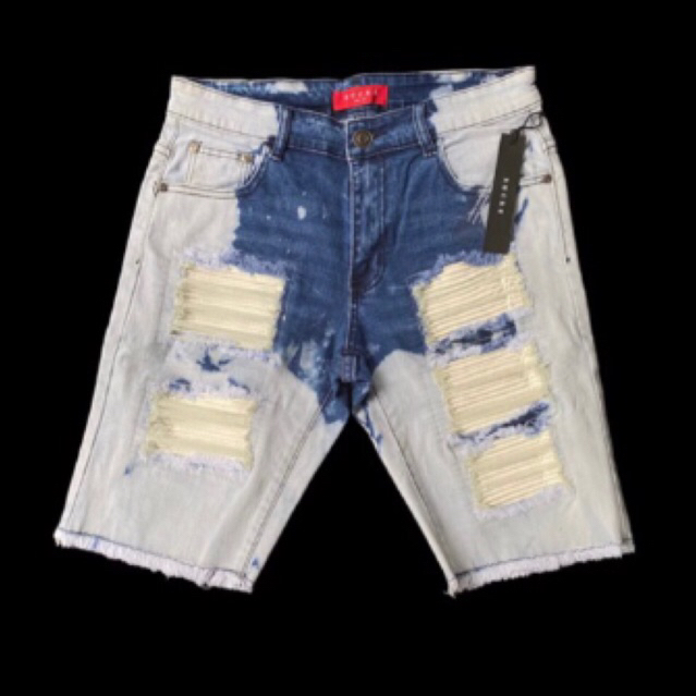 rucas white caviar leather short