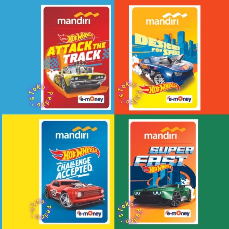 Kartu eMoney Mandiri edisi Spesial Hotwheels Original Like eToll Flazz Tapcash ot Brizzi