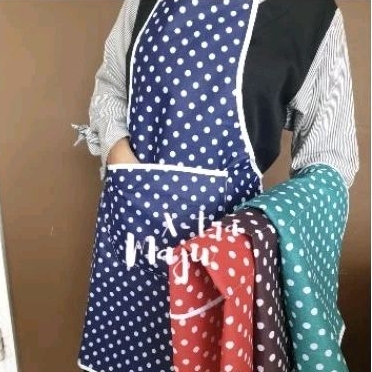 celemek kain dewasa polkadot  celemek masak Dewasa apron