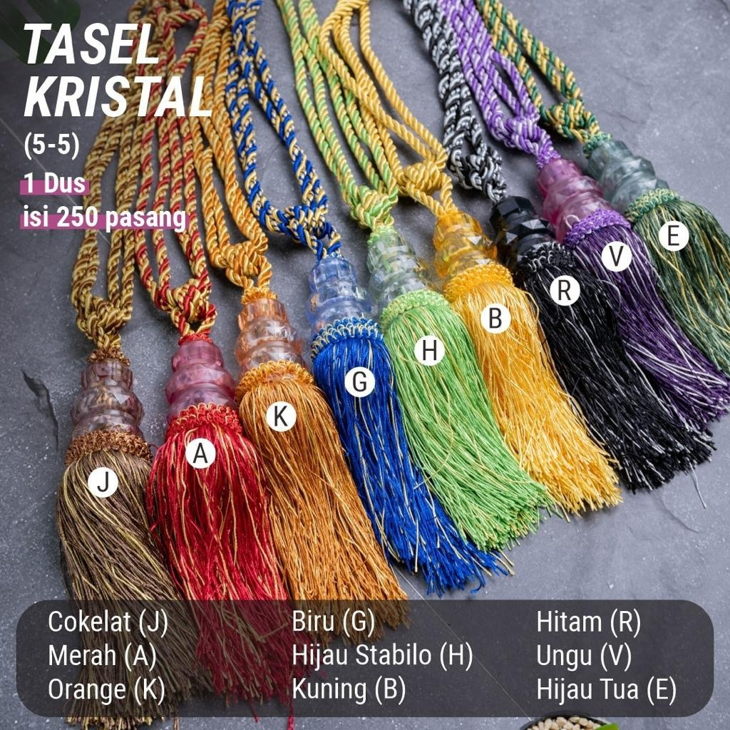 [TOKITA] TASEL SIMBORI / TESEL KRISTAL TALI GORDEN TALI GORDEN MURAH IKAT GORDEN