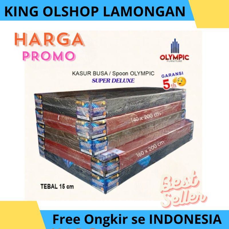 Kasur Busa Olympic 100 120 140 160 180 x200 Tebal 15 20 cm [LAMONGAN]