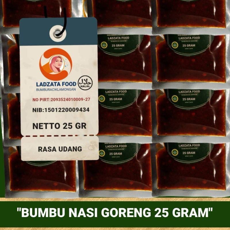 

Bumbu nasi goreng SMOKED beef,udang 25 gram | Bu jono | ladzata food | bumbu mie goreng | bumbu racik Lamongan lezat halal