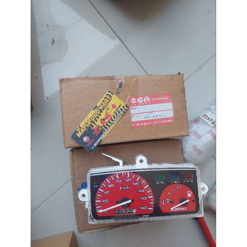speedometer satria lumba merah original baru nos