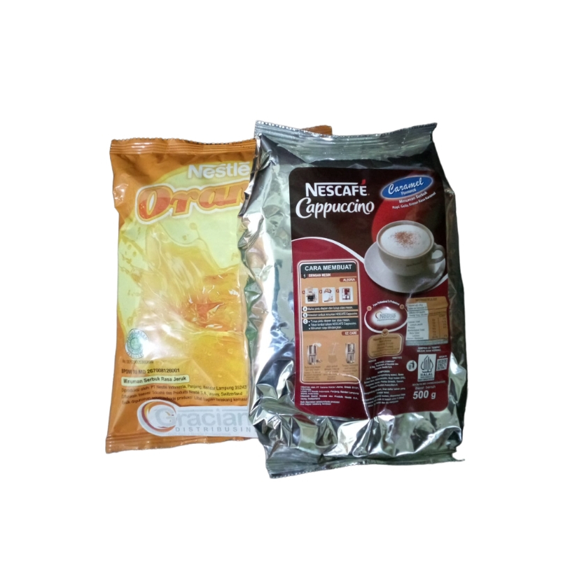 

Nestle Orange 560gr + Nescafe Cappuccino Caramel 500gr