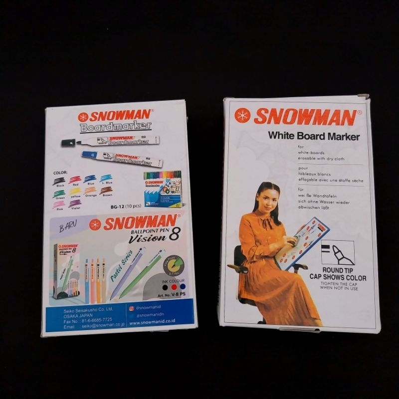 

(1 pack) Spidol Snowman Papan WhiteBoard BG-12