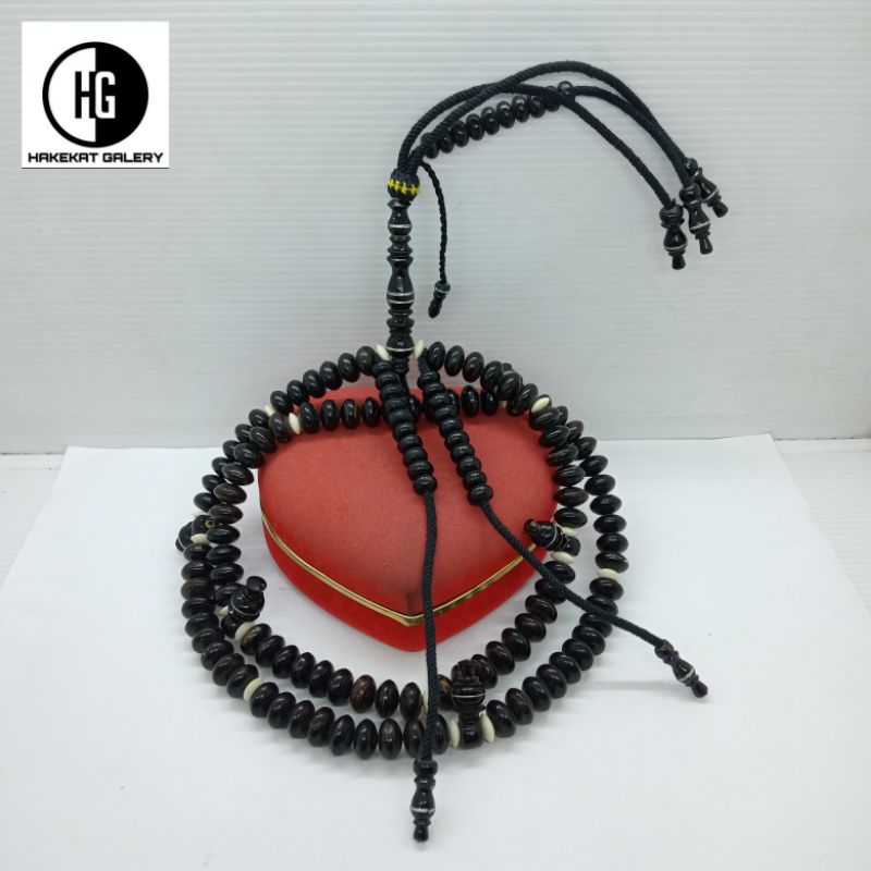 tasbih tijani yuser black kombinasi tulang kerbau h358