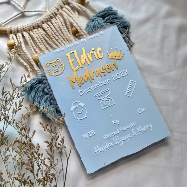 PAPAN NAMA BAYI AKRILIK NEWBORN