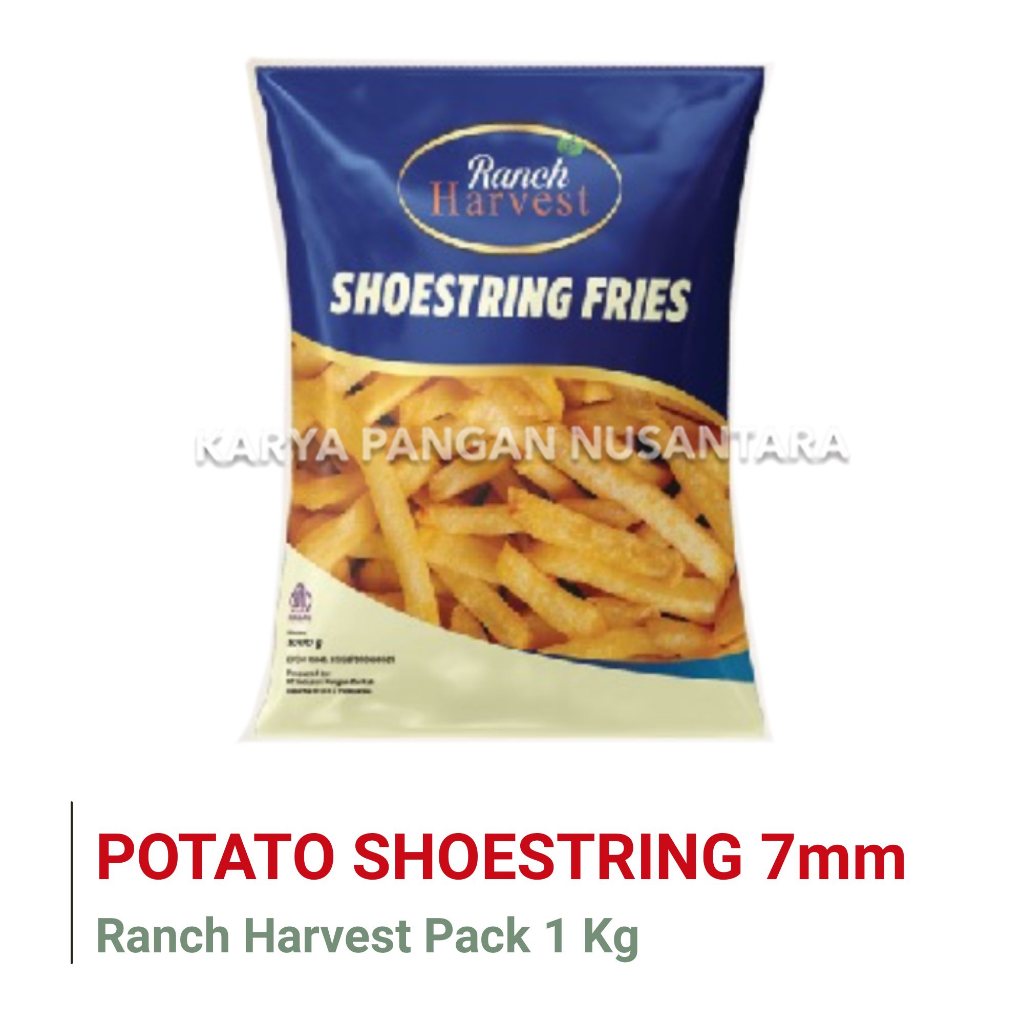 

FRENCH FRIES SHOESTRING FROZEN RANCH HARVEST FROZEN KENTANG BEKU 1KG