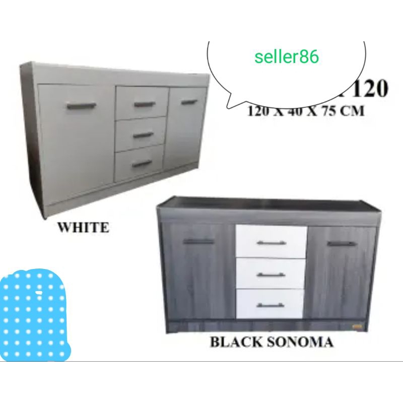 LEMARI SERBAGUNA PUTIH / LEMARI BUFFET PUTIH/ LEMARI KABINET PUTIH / RAK SERBAGUNA / BUFFET PUTIH