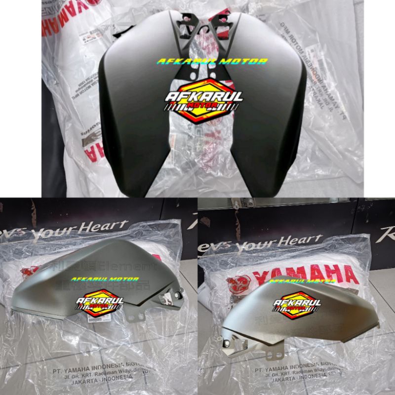 Cover tangki samping kanan kiri Cover tank R15 V3 VVA Abu abu  original BK6
