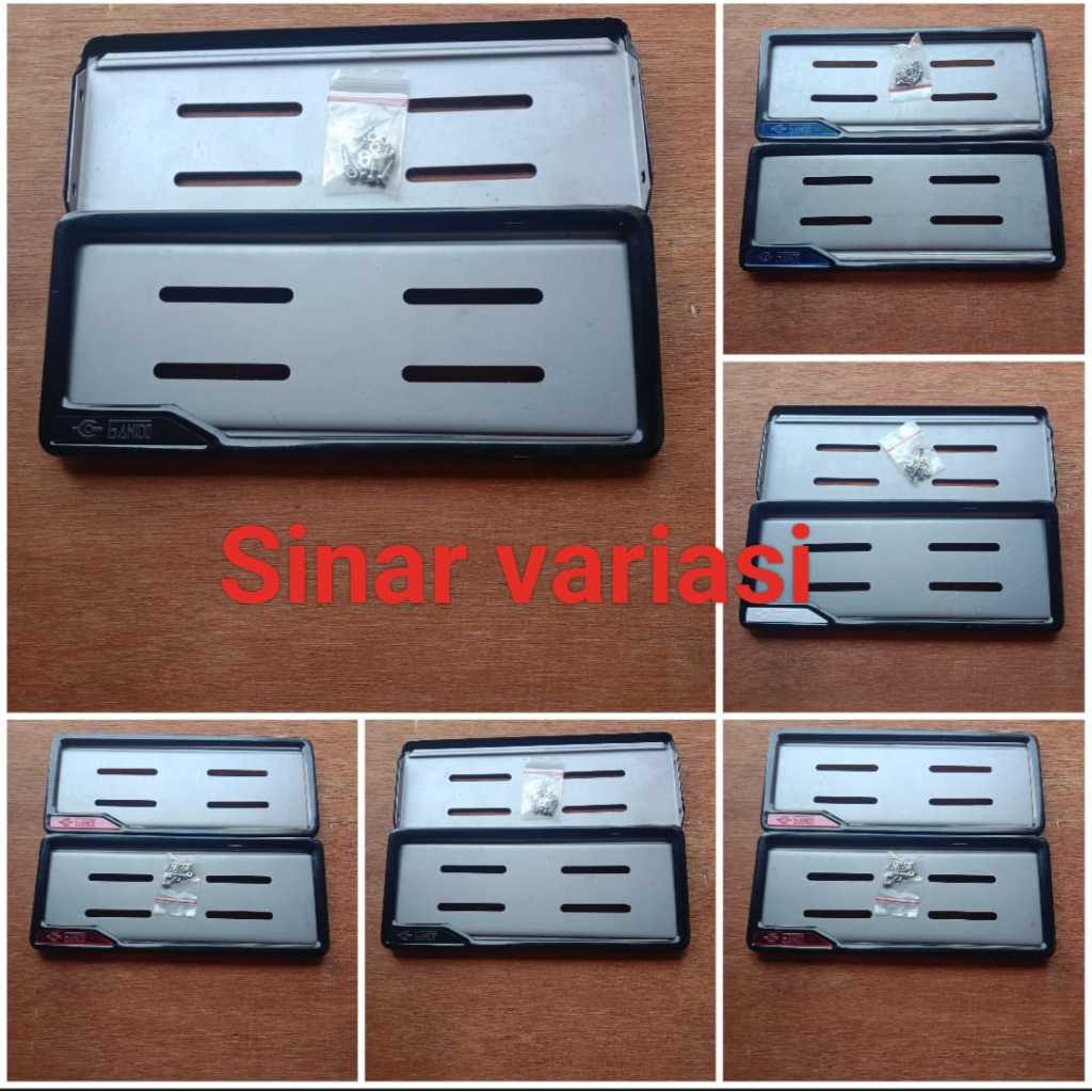 Promo Cover tutup Plat nomor model besi Gamido Variasi dudukan plat motor universal