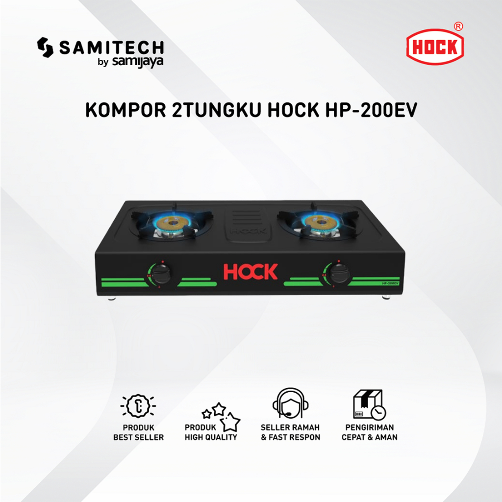 KOMPOR GAS 2 TUNGKU HOCK HP-200EV / HP 200EV / HP 200 EV BERGARANSI