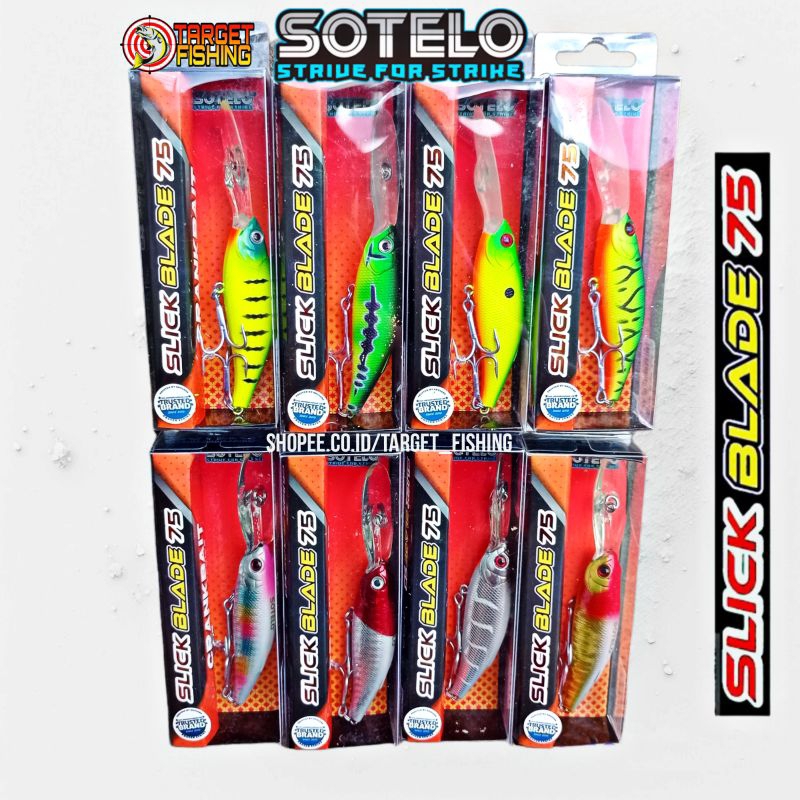 SOTELO Slick Blade 75 - Minnow Lidah Panjang Umpan Casting Trolling