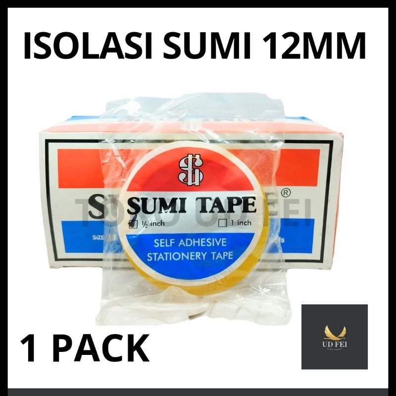 

(1 LUSIN) isolasi sumi 12mm/ sumi tape/ isolasi sumi 1/2 inch / isolasi 1/2